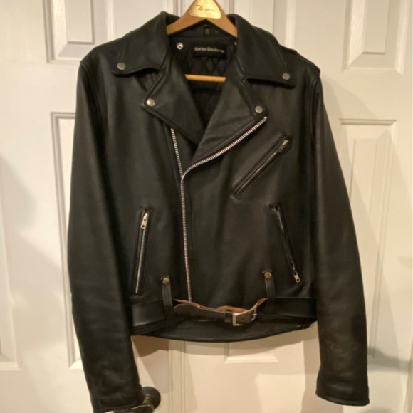 Harley-Davidson 🏍️ Men’s 46R Full Zip Classic Heavy Leather Riding Jacket - Picture 13 of 13